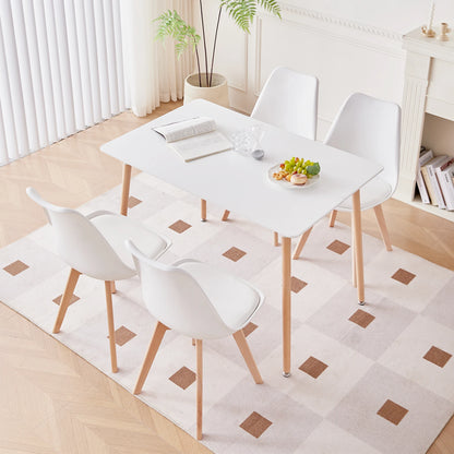 Table basse Gaëlle — finition blanche, bois, style nordique, ronde