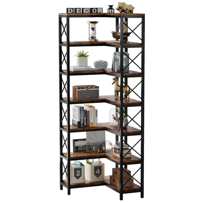 Bibliothèque Hadrien — métal, design contemporain, rangement intégré, 7 niveaux