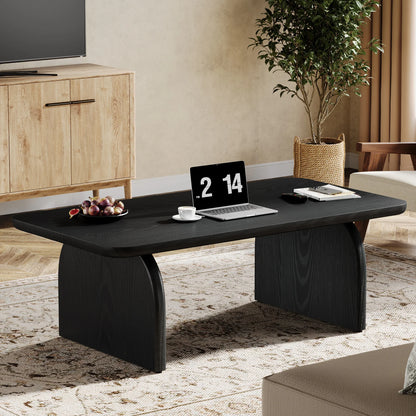 Table basse Adrien — bois, style rustique, rectangulaire