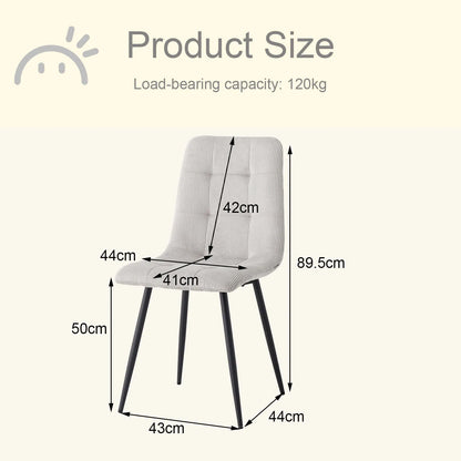 Chaise Perrine — velours, métal, design contemporain, lot de 6