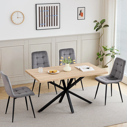 Table de salle à manger Madeleine — métal, design contemporain, rectangulaire