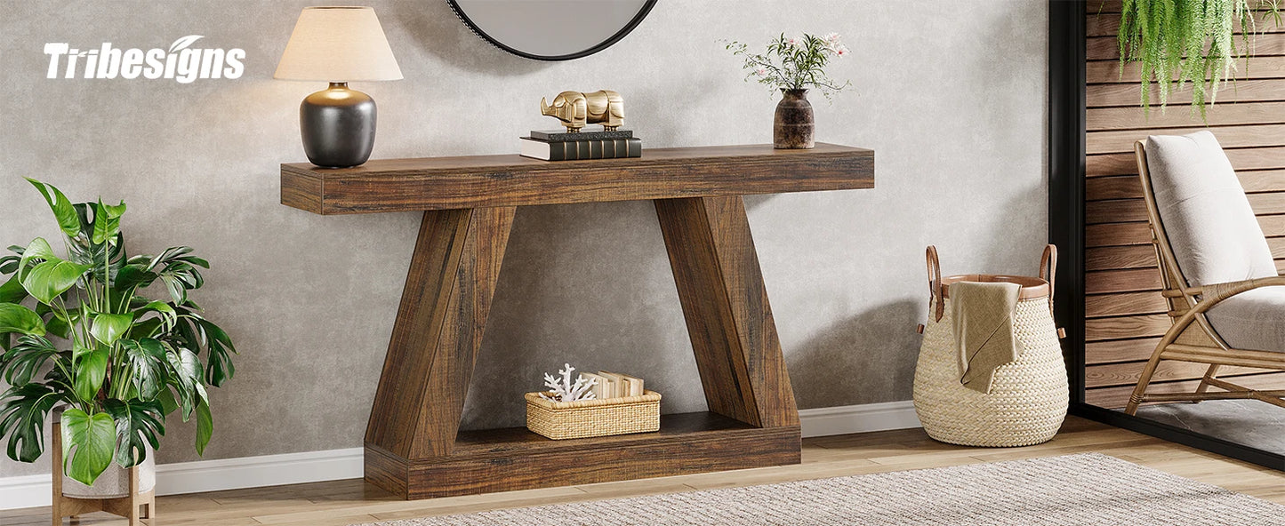 Console Karine — style industriel, rangement intégré