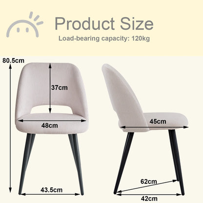 Chaise Nestor — velours, lot de 6