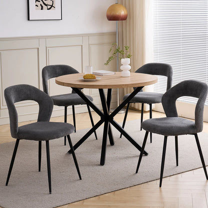 Chaise Suzanne — finition noir, métal, design contemporain