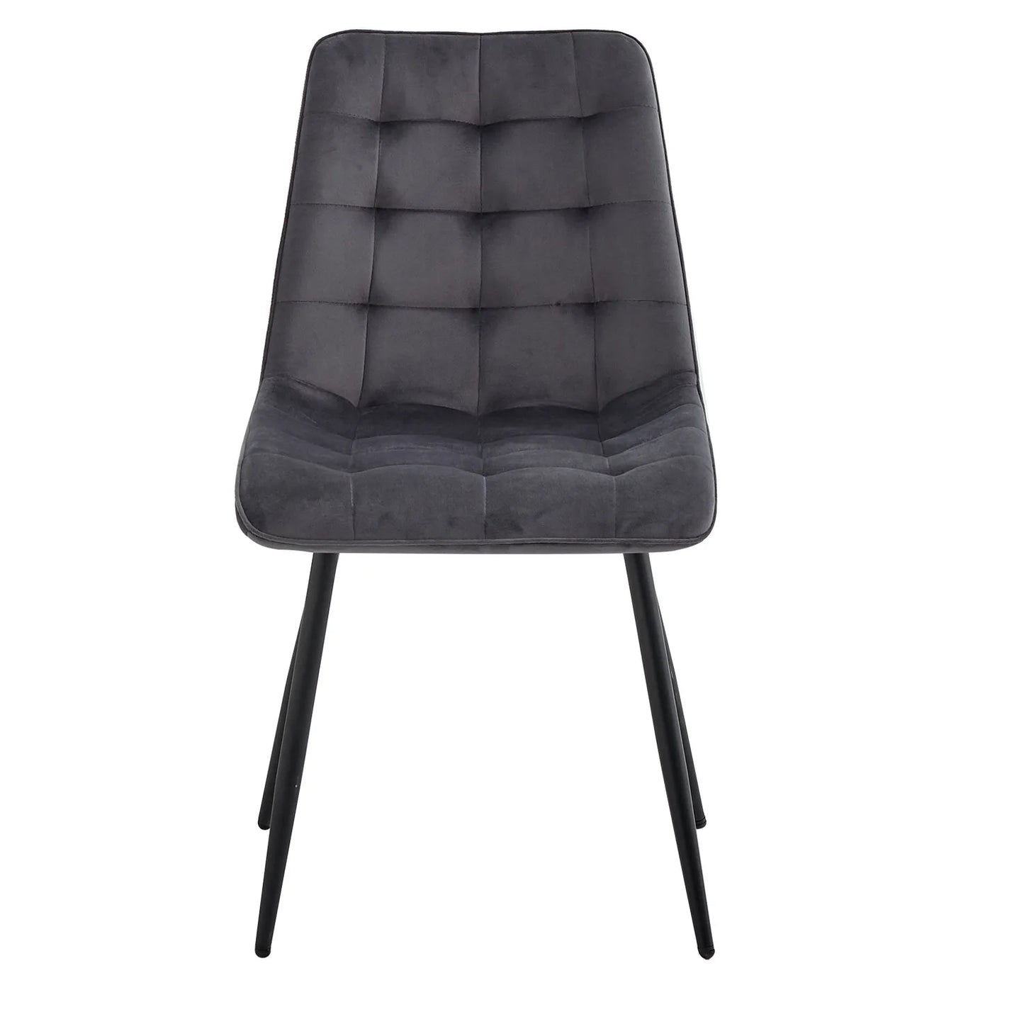 Chaise Florence — velours, métal, design contemporain, lot de 6