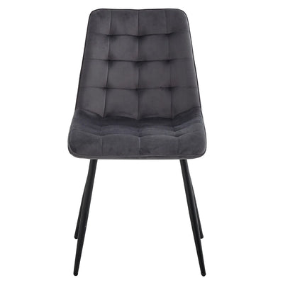 Chaise Florence — velours, métal, design contemporain, lot de 6