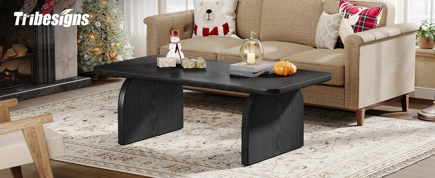 Table basse Adrien — bois, style rustique, rectangulaire