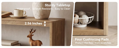 Console Élise — design contemporain, rangement intégré, étagères ouvertes