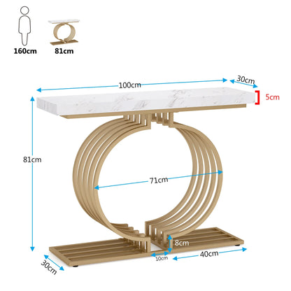 Console Maxime — finition dorée, design contemporain