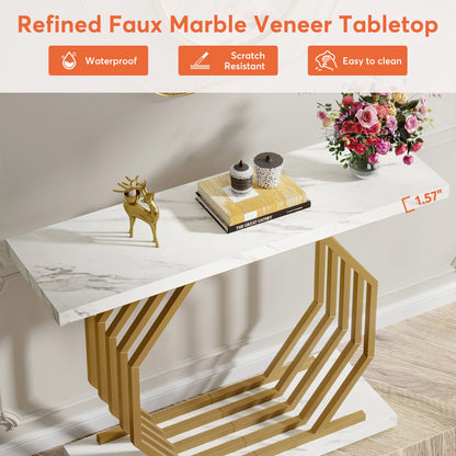 Console Maxime — finition dorée, design contemporain