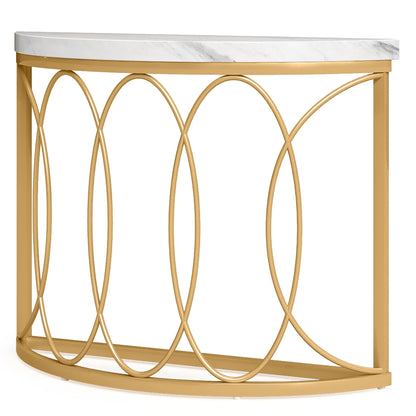 Console Michaël — finition dorée, métal, design contemporain