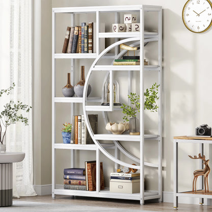 Bibliothèque Nathan — style industriel, rangement intégré, 5 niveaux, étagères ouvertes