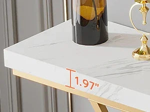 Console Priscille — finition dorée, métal, design contemporain