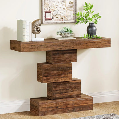 Console Jeanne — bois, métal, style industriel