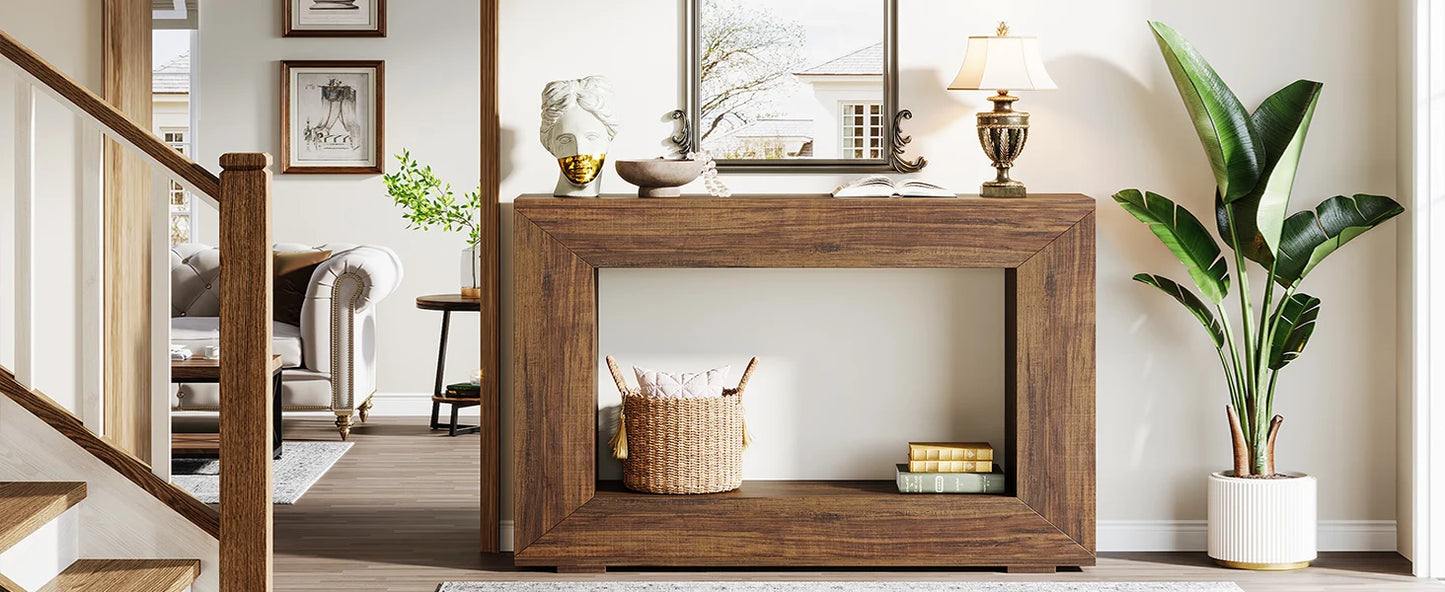 Table d'appoint Ophélie — style industriel, rangement intégré