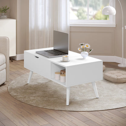 WOLTU Height-Adjustable Coffee Table with Hidden Storage Lifting Board Folding Table for Living Room Side and Sofa Table