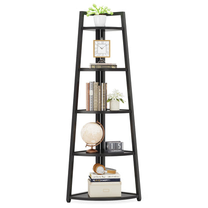Bibliothèque Fabrice — bois, rangement intégré, meuble d'angle, étagères ouvertes