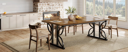 Table de salle à manger Florent — métal, rectangulaire