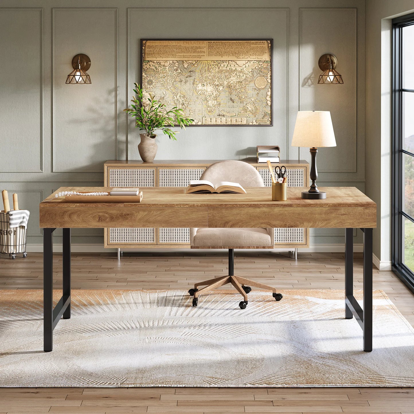 Bureau Cécile — métal, style industriel
