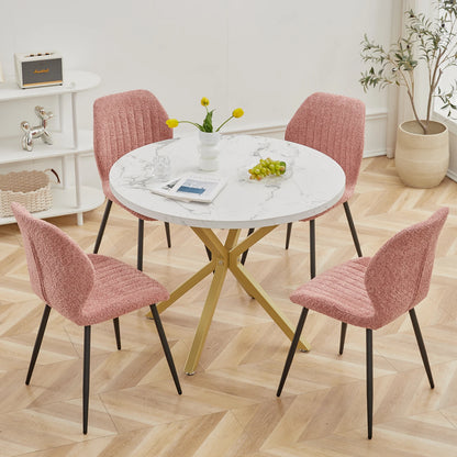 Table de salle à manger Julien — marbre, design contemporain, ronde