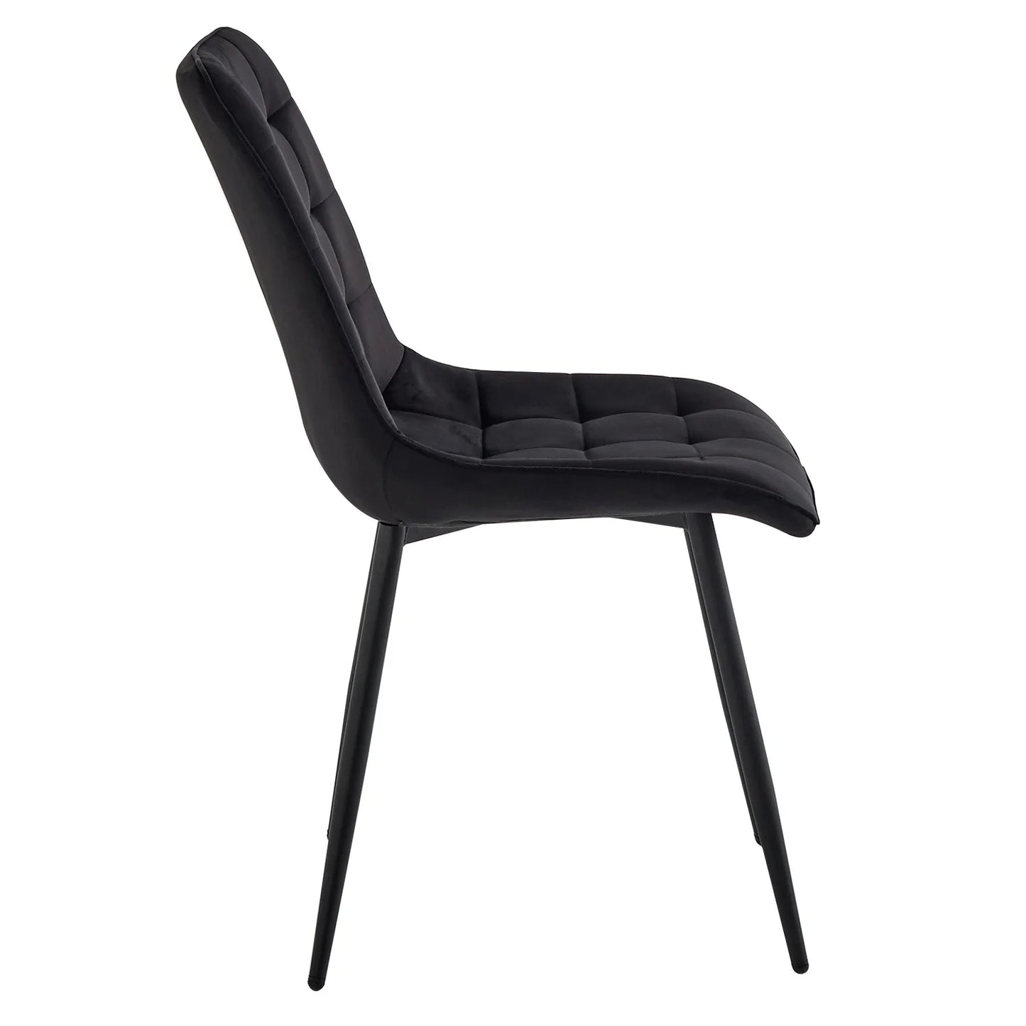 Chaise Florence — velours, métal, design contemporain, lot de 6