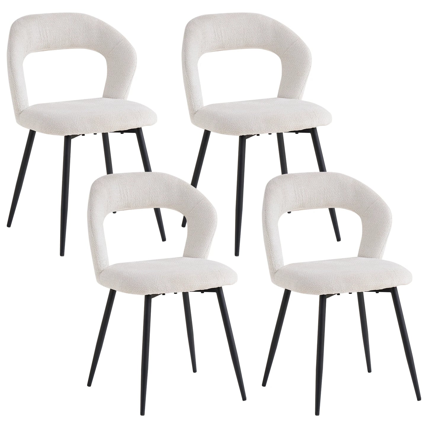 Chaise Suzanne — finition noir, métal, design contemporain