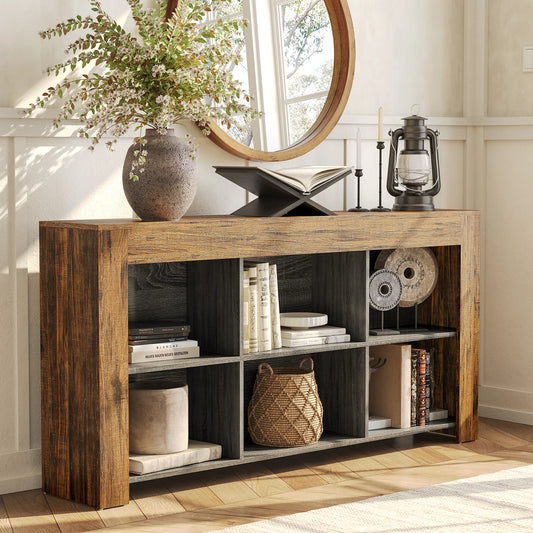 Console Antoine — bois, style industriel, rangement intégré