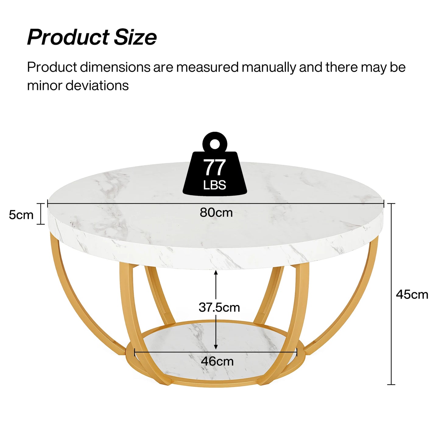 Table basse Marc — bois, style industriel, rangement intégré, 2 niveaux