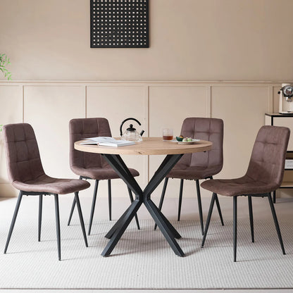 Chaise Armand — velours, métal, style rétro