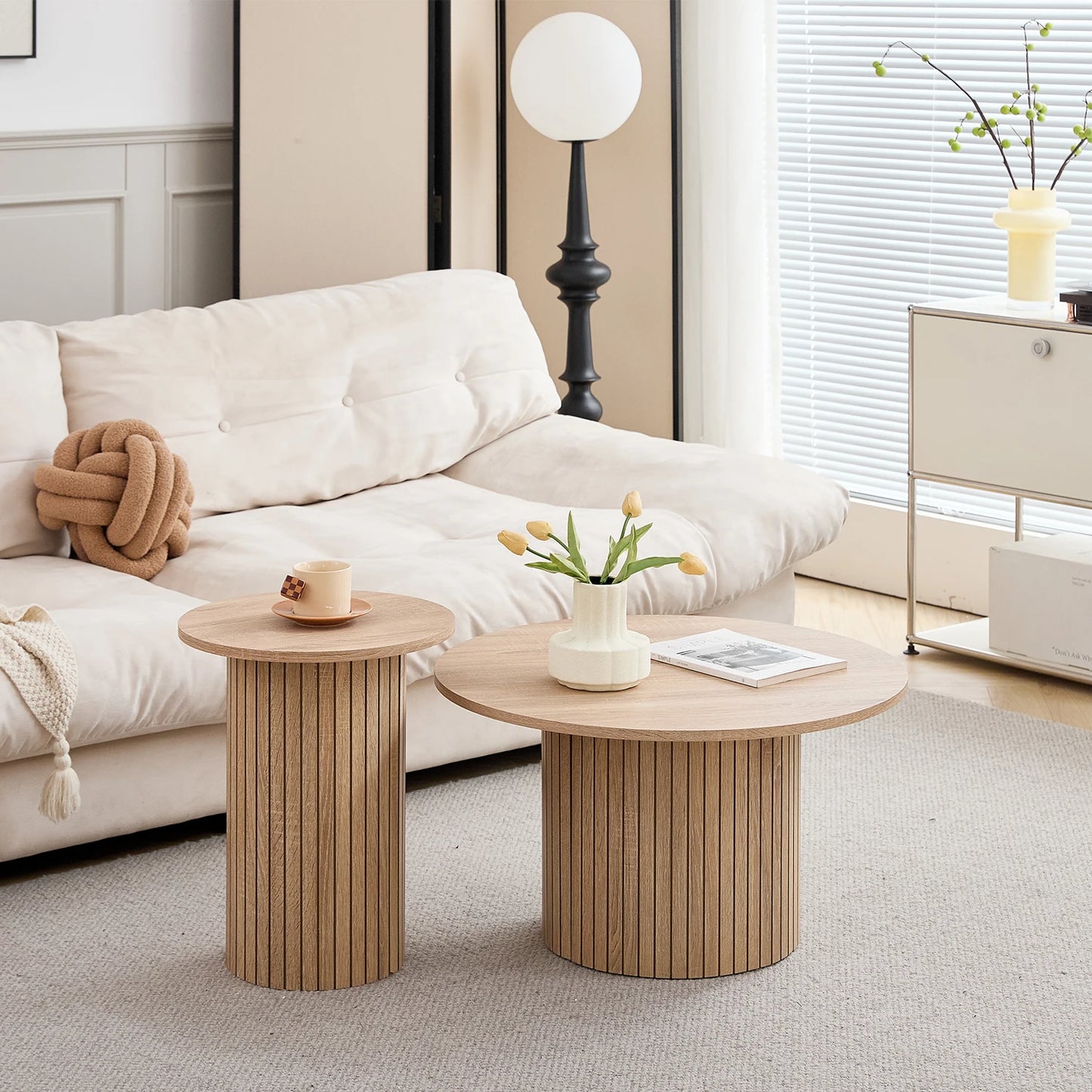 Table basse Prosper — bois, ronde