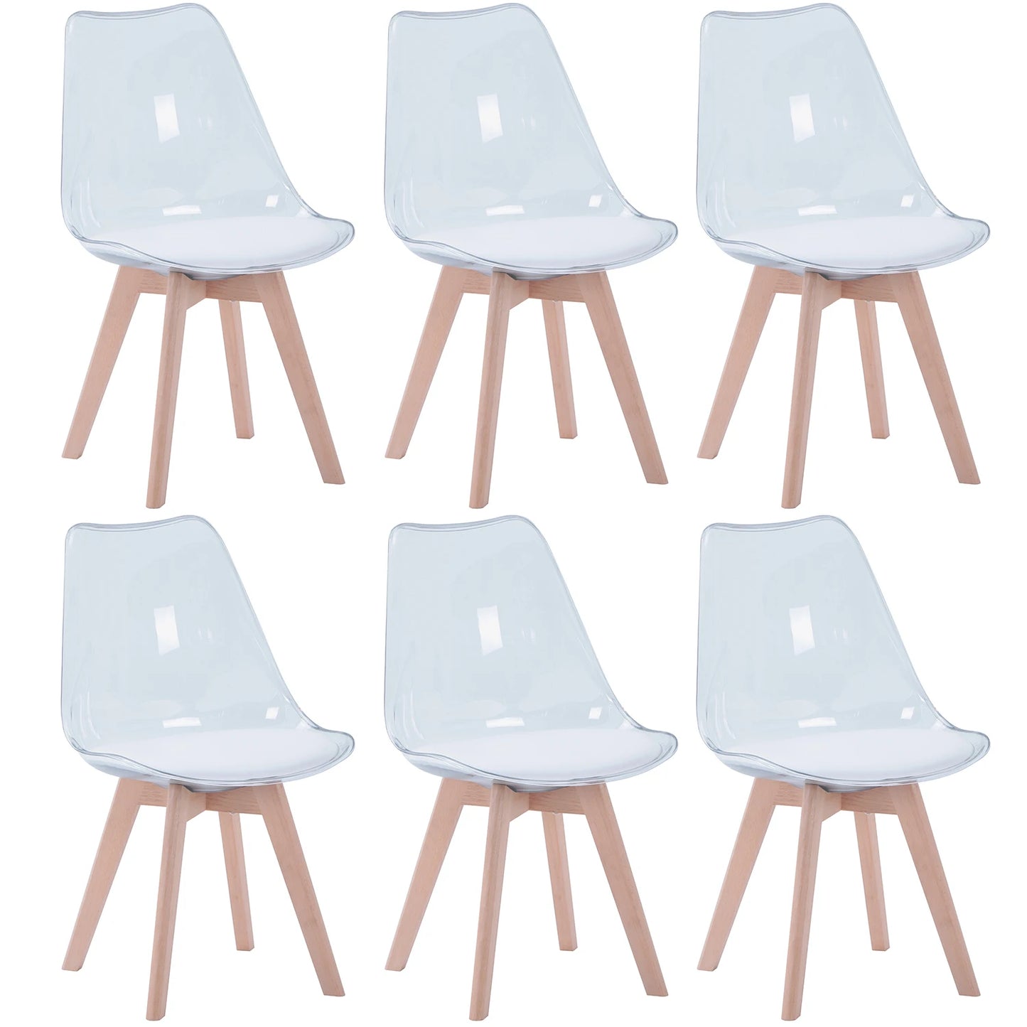 Chaise Aude — finition blanche, bois