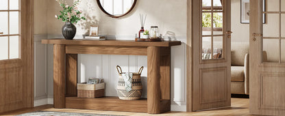Console Christophe — métal, rangement intégré, 2 niveaux