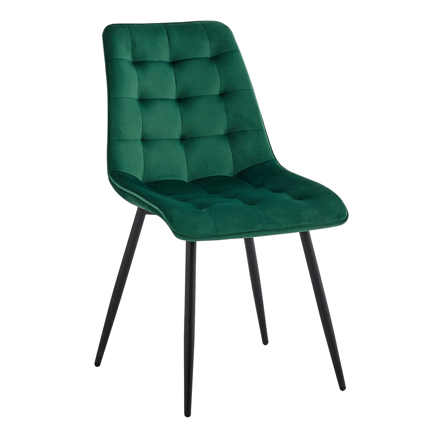 Chaise Florence — velours, métal, design contemporain, lot de 6