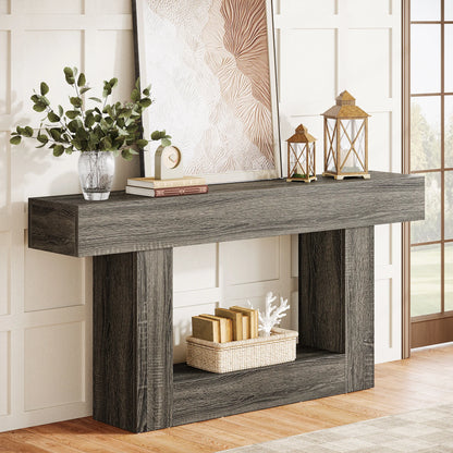 Console Laetitia — bois, 2 niveaux