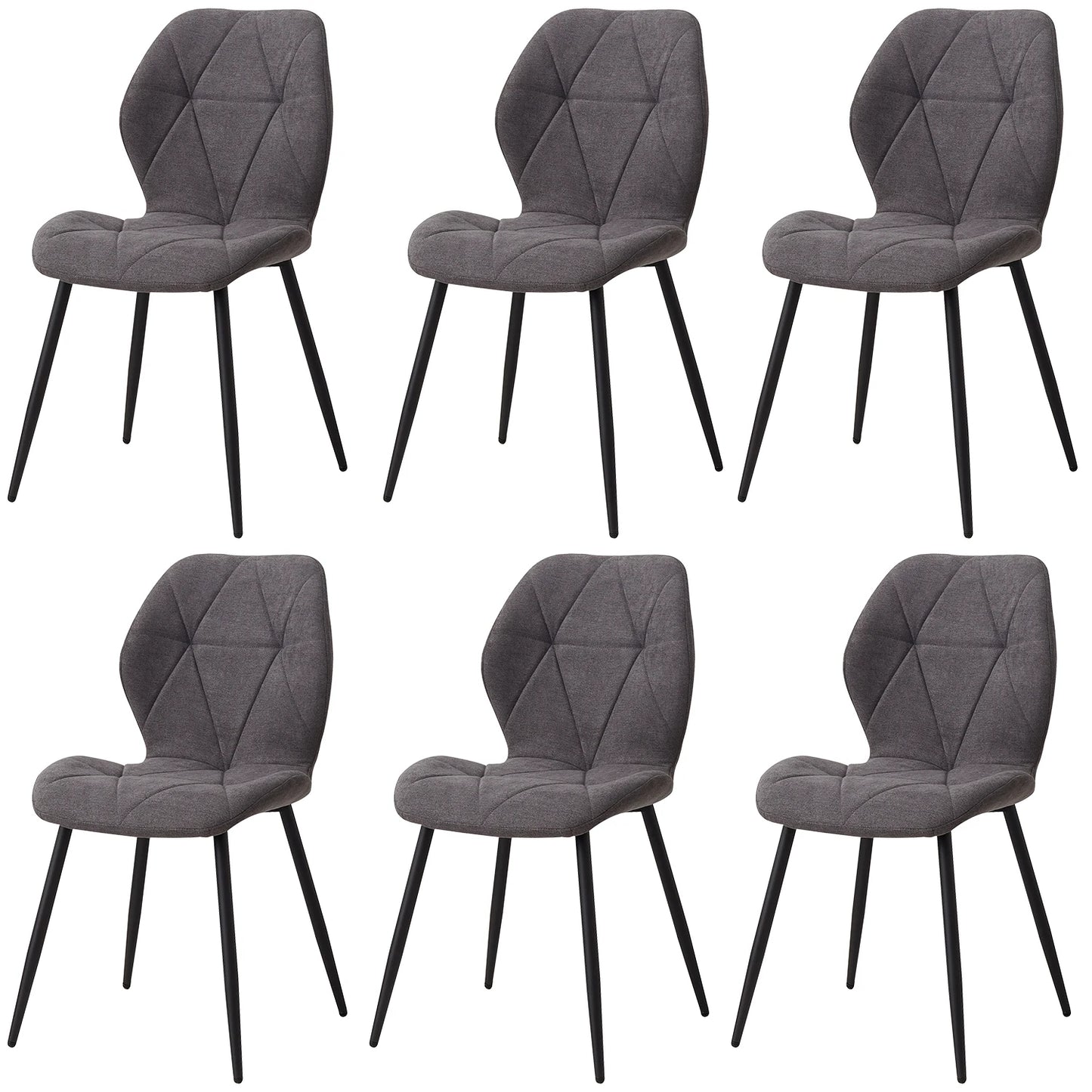 Chaise Valère — métal, lot de 6