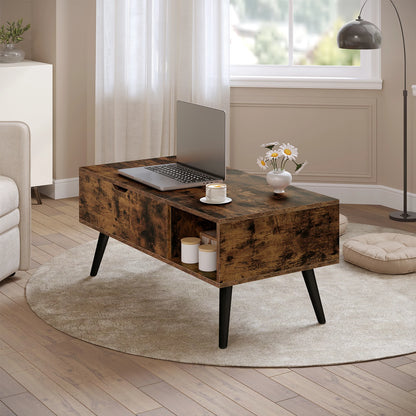 WOLTU Height-Adjustable Coffee Table Living Room Table with Hidden Storage Lifting Board Folding Table for Side Sofa Decor Home