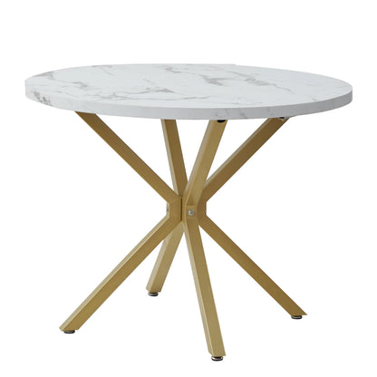 Table de salle à manger Julien — marbre, design contemporain, ronde