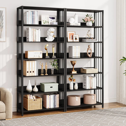 Bibliothèque Salomé — métal, style industriel, rangement intégré, 5 niveaux
