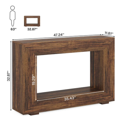 Console Edmond — métal, style industriel, rangement intégré