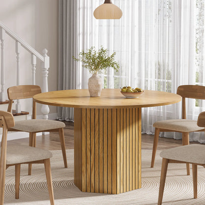 Table de salle à manger Yolande — métal, style industriel, ronde