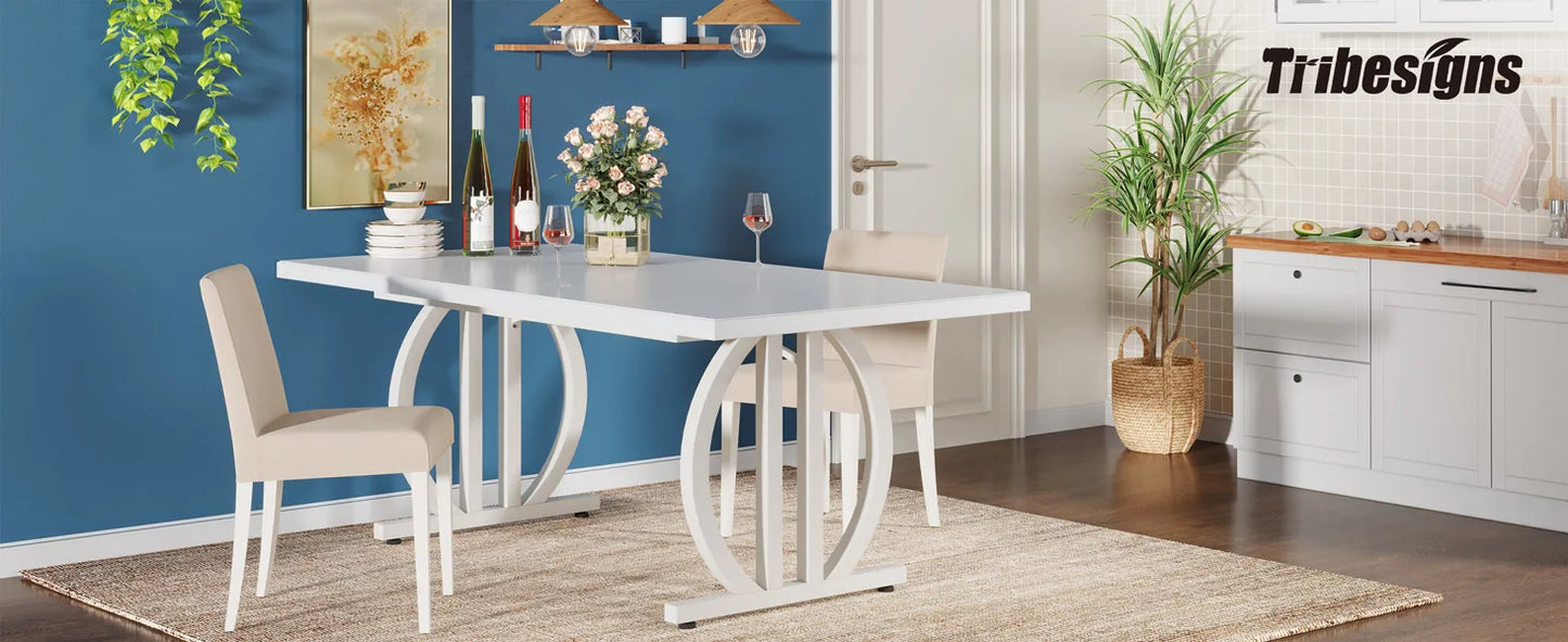 Table de salle à manger Hugo — métal, style industriel