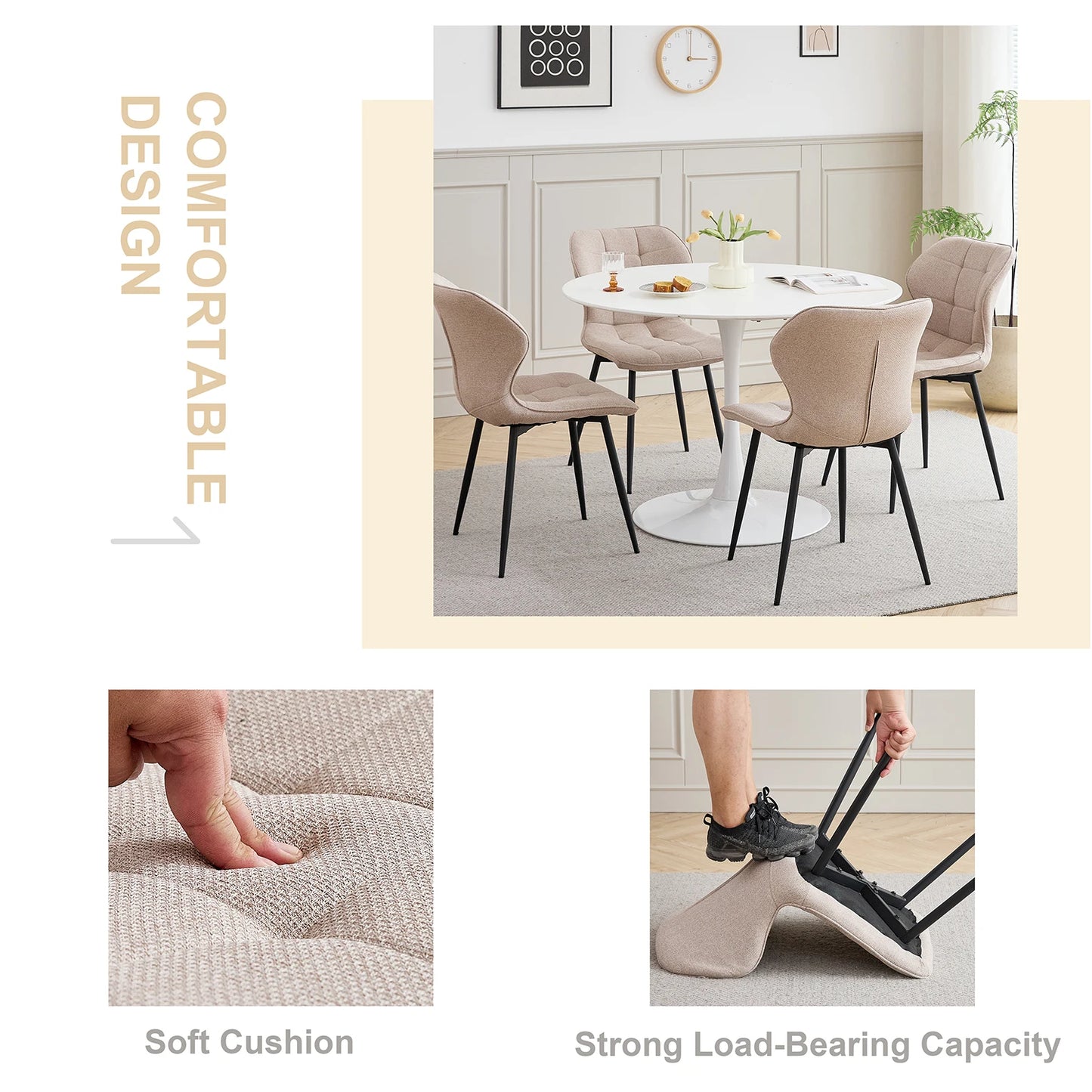 Chaise Cyril — finition noir, métal, design contemporain