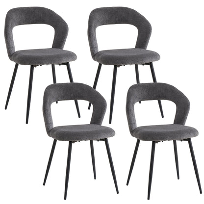 Chaise Suzanne — finition noir, métal, design contemporain