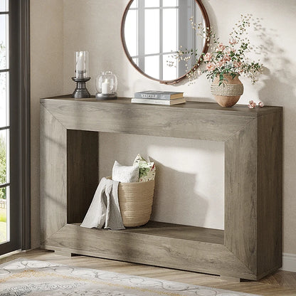 Console Edmond — métal, style industriel, rangement intégré