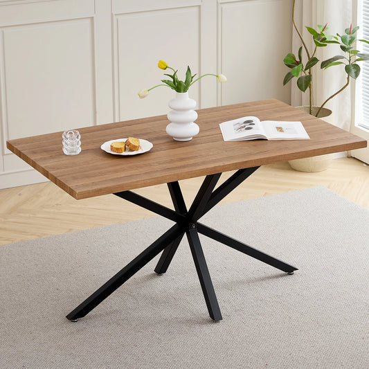 Table de salle à manger Madeleine — métal, design contemporain, rectangulaire